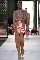 Thumbnail for your product : Burberry Scarf cotton high-rise pants