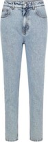 Thumbnail for your product : HUGO BOSS High-waisted jeans in bleached-blue organic-cotton denim