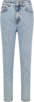 HUGO BOSS High-waisted jeans in bleached-blue organic-cotton denim