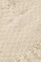 Thumbnail for your product : Eugenia Kim Lucinda Crystal-embellished Mesh-trimmed Wool And Cashmere-blend Beanie - Ivory
