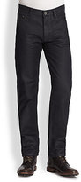 Thumbnail for your product : Andrew Marc New York 713 Denim & Leathers Andrew Marc Waxy Crinkle Straight-Leg Jeans