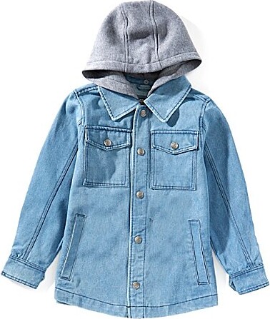 Urban Republic Big Boys Cotton Demin Detach Fleece Hood Jacket