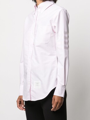 Thom Browne Logo Patch Buttoned Shirt