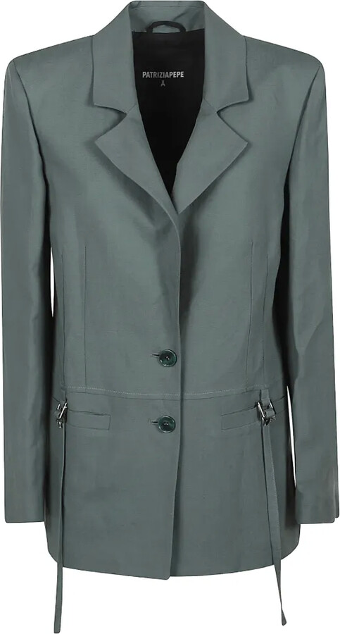 Patrizia Pepe Buckle-Detail Blazer
