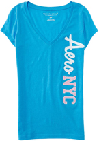 Thumbnail for your product : Aeropostale Womens Aero Nyc V-Neck Graphic T Shirt