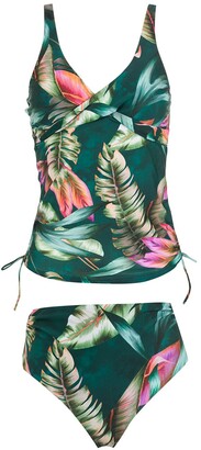 Bruma leaf-print tankini Green Farfetch Women Sport & Swimwear Swimwear Tankinis 