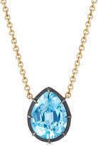 Thumbnail for your product : Fred Leighton 18kt Yellow Gold Pear Shape Topaz Collet Solitaire Pendant Necklace