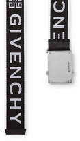 Thumbnail for your product : Givenchy 3.5cm Leather-trimmed Logo-jacquard Webbing Belt - Black