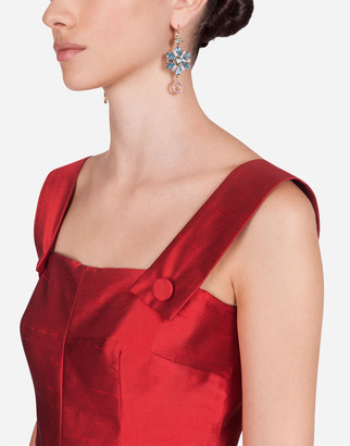 Dolce & Gabbana Sleeveless Mikado Midi Dress