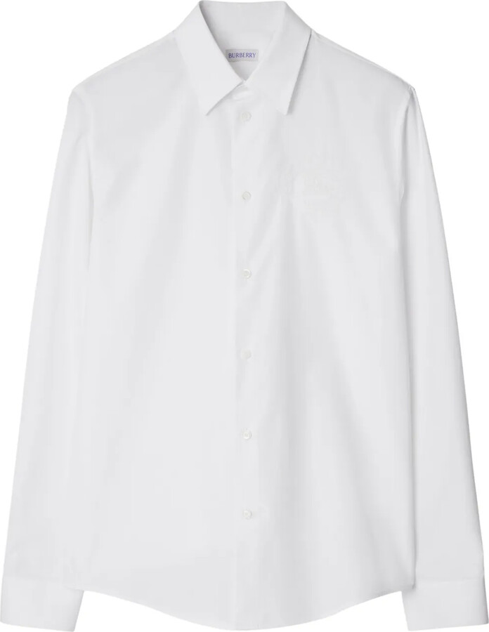Burberry EKD-embroidered cotton shirt