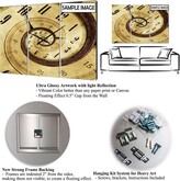 Thumbnail for your product : Design Art Designart Traditional 3 Panels Metal Wall Clock