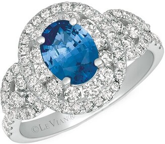 LeVian 14K 2.25 Ct. Tw. Diamond & Ceylon Sapphire Ring