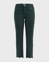 Thumbnail for your product : Frame Le High Straight Cropped Straight Coated Jeans