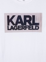 Thumbnail for your product : Karl Lagerfeld Paris TEEN studded logo print T-shirt