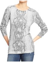 Thumbnail for your product : Old Navy Women's Snake-Print Raglan-Sleeve Sweaters