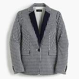 Thumbnail for your product : J.Crew Puckered gingham blazer with navy lapel