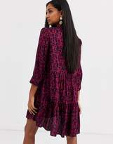 Thumbnail for your product : BA&SH Tiana mini shirt dress in leopard print-Red