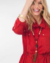 Thumbnail for your product : Chico's Chicos Red and Gold-Tone Tassel Necklace