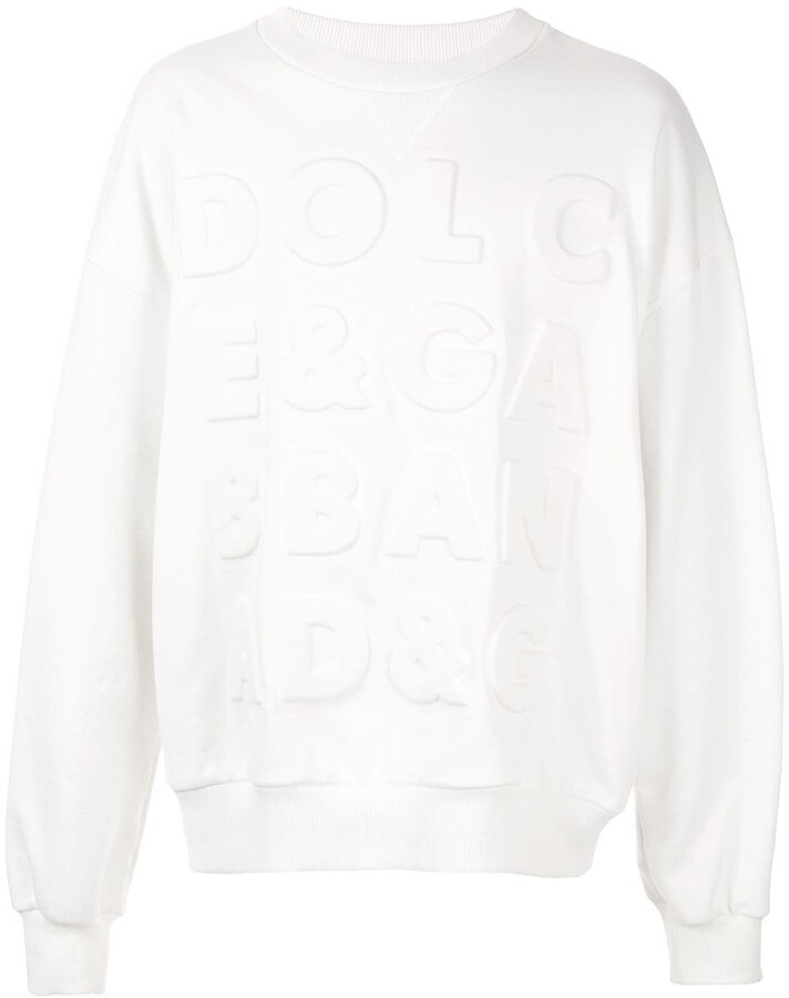 dolce and gabbana white sweatshirt