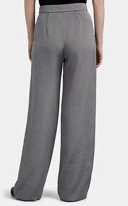 Giorgio Armani Women's Silk Wide-Leg Trousers - Gray
