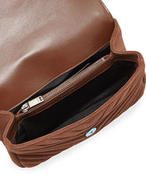 Thumbnail for your product : Saint Laurent Monogram Fringe College Suede Shoulder Bag, Dark Brown