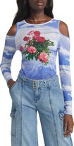 Thumbnail for your product : BP Mesh Cold Shoulder Top