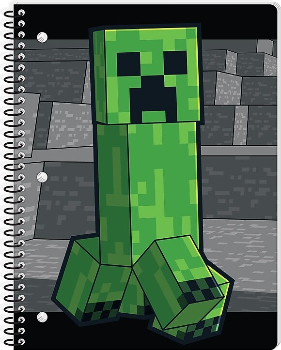 Innovative Designs Minecraft 1-Subject Notebooks, 8" x 10.5", Wide Ruled, 70 Sheets, Multicolored (717326MCR-SA)