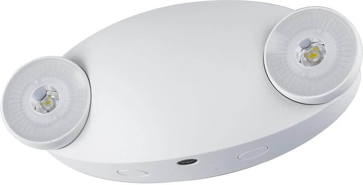 Sunlite 15-Watt Equivalent 120-Volt Integrated LED White Adjustable Dual Light Battery Backup Wall Emergency Light