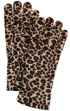 Cejon Animal-Print Velvet Gloves