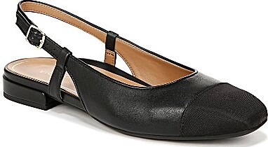 Vionic Petaluma Leather Slingback Cap Toe Flats