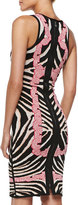Thumbnail for your product : Herve Leger Behati Zebra-Jacquard Knit Dress
