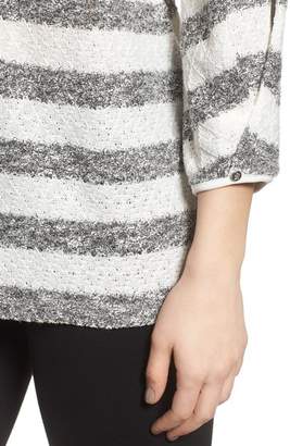 Chaus Diamond Marled Knit Stripe Sweater
