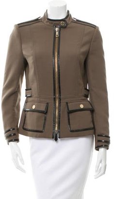 Burberry Leather-Trimmed Lightweight Jacket