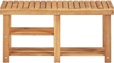 Shoe Rack 35.4" x 12.5" x 18.1" Solid Acacia Wood