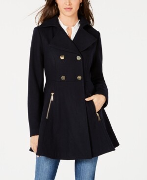 Skirted peacoat with hood Clearance