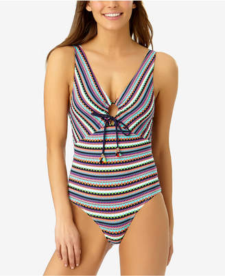 Anne Cole Friendship Bracelet Keyhole One-Piece Swimsuit, Created for Macy's