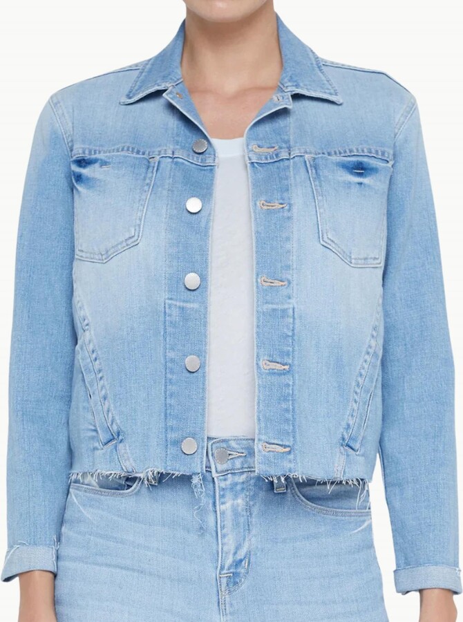 L'Agence Janelle Slim Raw Jacket In Olympia