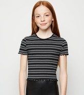 Thumbnail for your product : New Look Girls Stripe Frill T-Shirt