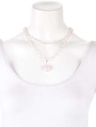 Jamie Wolf Pearl & Rose Quartz Beaded Pendant Necklace