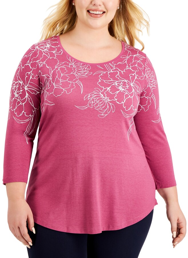 jm collection tops plus size