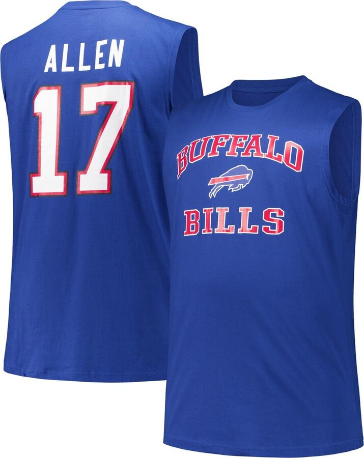 Fanatics Men's Josh Allen Royal Buffalo Bills Big Tall Muscle Tank Top