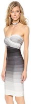 Thumbnail for your product : Herve Leger Izzie Ombre Strapless Dress