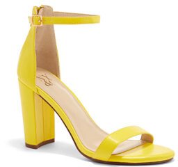 yellow 2 inch heels