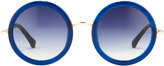 Thumbnail for your product : The Row Round Circle Sunglasses, Blue