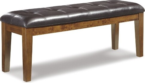 Signature Design by Ashley SignatureDesignbyAshleyRaleneLargeUpholsteredDiningBenchMediumBrownFauxLeatherSeat