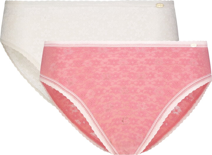 Jessica Simpson Women’s Pointelle Lace Bikini, 2-Pack, Size S-XXXL