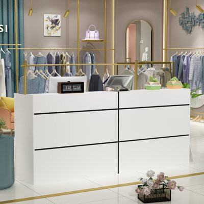 Wade Logan Beenu Rectangular Reception Desk