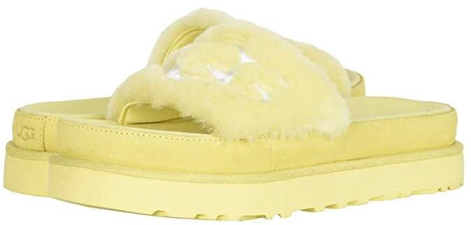 ugg slides yellow