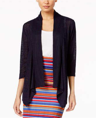 NY Collection Ribbed Illusion Cardigan