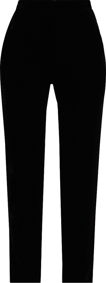 L'Agence Women's Rebel Tapered Velvet Trousers - Black - Size 0